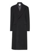 Hope Double Breasted Wool Coat Svart