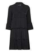 Vero Moda Vmkatrine 3/4 Short Dress Wvn Ga Svart