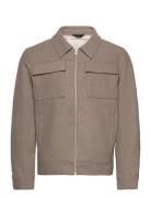 Jack & J S Jjemorrison Wool Jacket Sn Beige