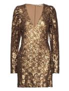 By Ti Mo Sequins Mini Dress Guld