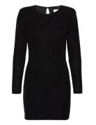 Vila Vizoe L/S O-Neck Mini Dress/Dc Svart