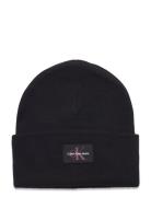 Calvin Klein Monologo Rubber Beanie Svart