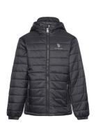 U.S. Polo Assn. Uspa Hooded Quilted Jacket Svart