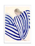 Blue Stripe At Concorde Home Decoration Posters & Frames Posters Illus...