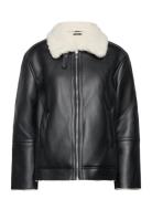 Gina Tricot Shearling Jacket Svart