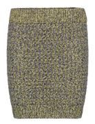 Wood Wood Norma Mouline Knit Mini Skirt Gul