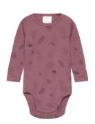 Lindex Body Merino Aop Rosa