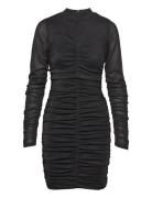 Vila Vidafni L/S Glitter Mesh Dress Svart