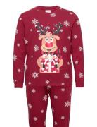 Christmas Sweats Rudolph's Cute Pajamas Röd