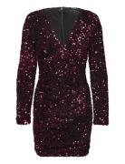 Gina Tricot Sequin Dress Burgundy