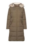 Lauren Ralph Lauren Faux Fur–Trim Hooded Down Coat Brun