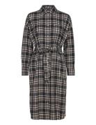 Tommy Jeans Tjw Check Below Knee Shirt Dress Svart