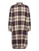 Polo Ralph Lauren Plaid Cotton Twill Shirtdress Beige