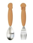 Yummyplus Spoon & Fork Set Sea Friends Home Meal Time Cutlery Yellow D...