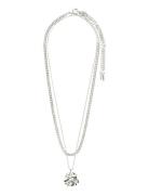 Pilgrim Willpower Curb & Coin Necklace, 2-In-1 Set Silver