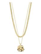 Pilgrim Willpower Curb & Coin Necklace, 2-In-1 Set Guld