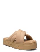 Tommy Hilfiger Tjw Lettering Flatform Sandal Beige