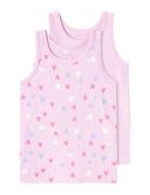 Name It Nmftank Top 2P Pink Hearts Noos Rosa