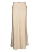 Gina Tricot Viscose Maxi Skirt Beige