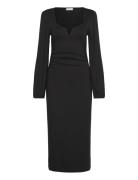 Bubbleroom Rudina Puff Sleeve Midi Dress Svart