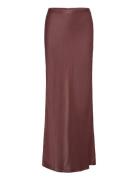 House Of Dagmar Shiny Long Skirt Brun