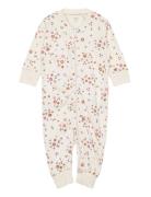 Lindex Pyjamas Small Flowers Kräm