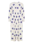 Bobo Choses Butterfly Print Flared Long Dress Vit