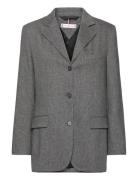 Tommy Hilfiger Relaxed Neppy Wool Sb Blazer Grå