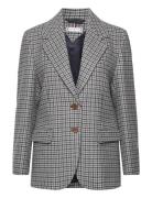 Tommy Hilfiger Over D Wool Check Sb Blazer Svart