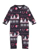 Christmas Sweats Christmas Heart Jumpsuit Navy Baby Multi/patterned