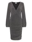 Vila Vicaro L/S V-Neck Midi Dress/Dc/1 Silver