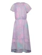 Lindex Dress Hi And Low Chiffon Aop Lila