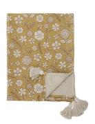 Camille Throw Home Sleep Time Blankets & Quilts Yellow Bloomingville