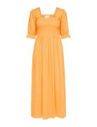 Selected Femme Slfjuana-Ulrikke 2/4 Smock Ankle Dress B Orange