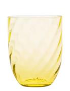 Swirl Tumbler Home Tableware Glass Drinking Glass Yellow Anna Von Lipa