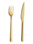 Aida Raw Steakset Gold Color Coating 8 Pcs Set Guld