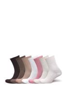 Lindex Sock 7 P Soft Colors Rib And P Rosa