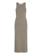 Gestuz Briellegz Sl Rib Dress Khaki Green