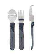 Twistshake Learn Cutlery Stainless Steel 12+M Black Home Meal Time Cut...