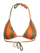 DEDICATED Bikini Top Sandnes Big Stripes Orange Multi/patterned