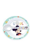 Disney Baby 2 Pcs Gift Set, Mickey Home Meal Time Dinner Sets Multi/pa...