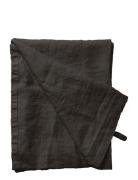 Håndklæde-Hør Basic-Vasket Home Textiles Bathroom Textiles Towels Blac...