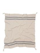Knitted Blanket Stripes Natural-Grey Home Sleep Time Blankets & Quilts...