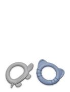 Dantoy Tiny Bio Teether Ring Blue & Grey-2 Pcs Blå