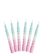 Kunstindustrien Twisted Candles, 6 Piece Box, Multi Colored Multi/patt...
