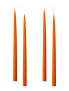 Kunstindustrien Hand Dipped Candles, 4 Pack Orange