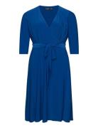 Lauren Women Surplice Jersey Dress Blå