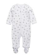 Ralph Lauren Baby Polo Bear Cotton Coverall Vit