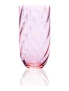 Swirl Long Drink Home Tableware Glass Cocktail Glass Pink Anna Von Lip...