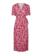 YAS Yasalira Ss Long Wrap Dress S. Noos Rosa